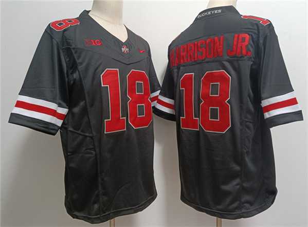 Mens Ohio State Buckeyes #18 Marvin Harrison JR. Black 2023 F.U.S.E. Limited Stitched Jersey